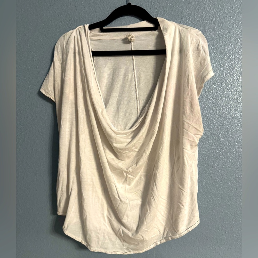 White free people lightweight tee